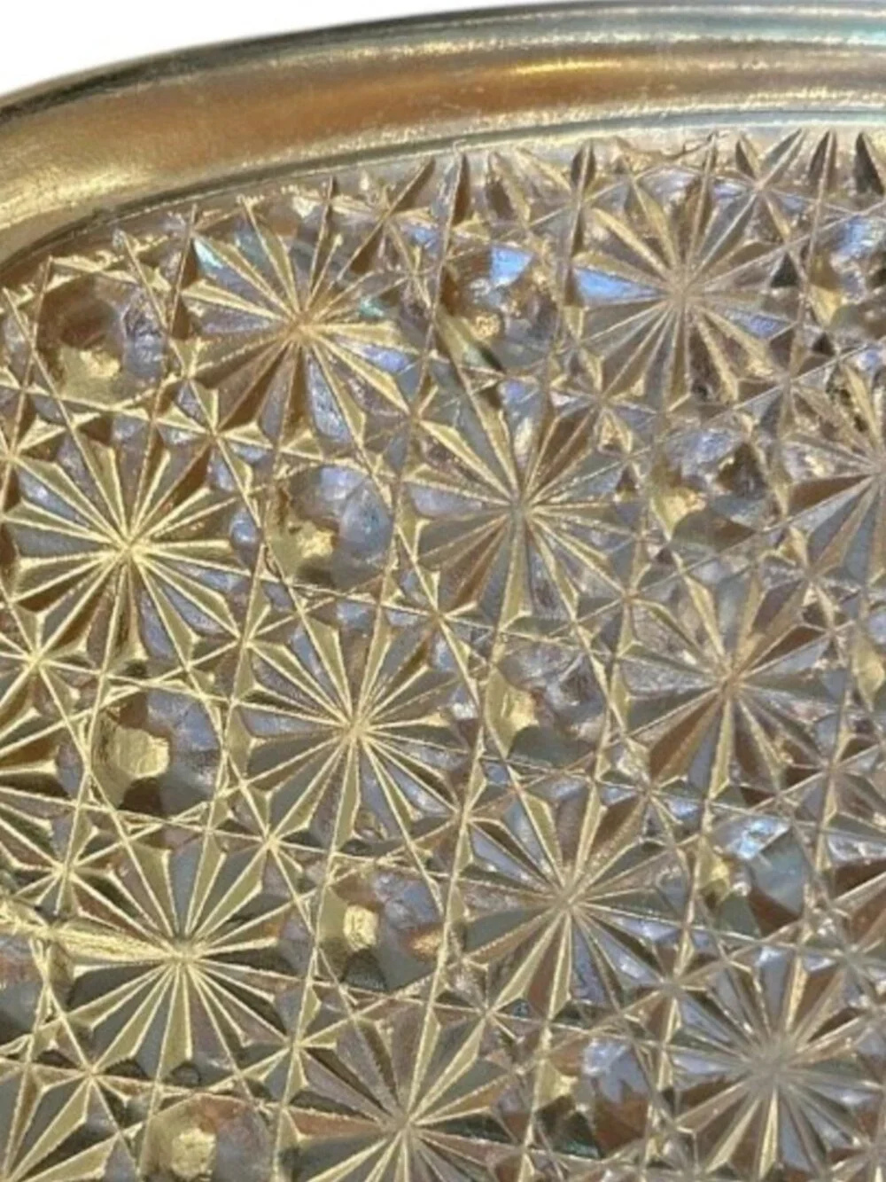 MCM VINTAGE GLASS DAISY PLATES SET 8 ANCHOR HOCKING 1960s